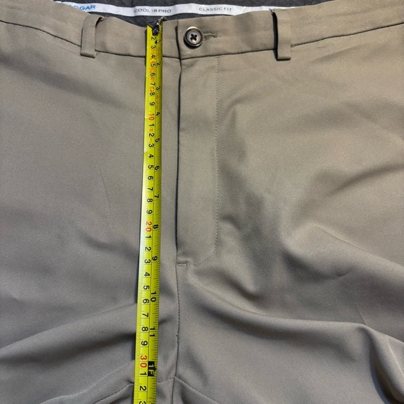 Haggar Men's Chinos 36 x 32 Khaki Lightweight Classic Fit Cool 18 Pro - Picture 9 of 10